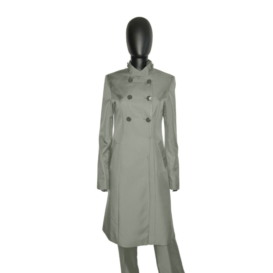 Whole body front view of the Queen three-piece soft stone garment on a mannequin, designed for Muslim sisters in the Nation of Islam who value women's modest clothing.
