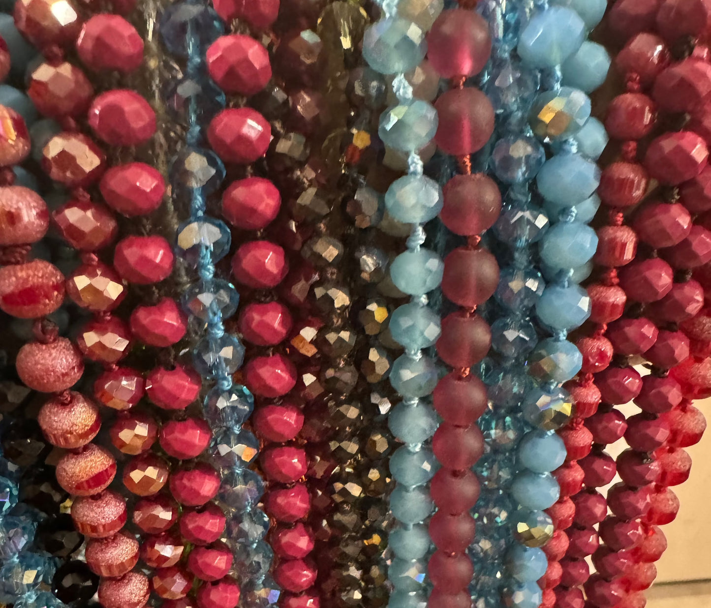 Multicolored Crystal Bead Strand XL