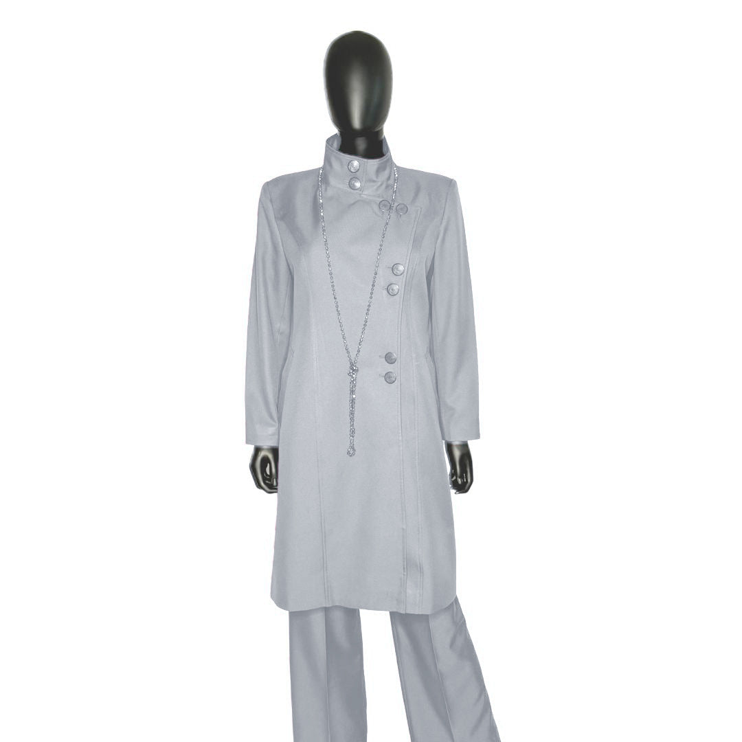 Whole body front view of the Aminah three-piece northern droplet garment on a mannequin, designed for Muslim sisters in the Nation of Islam who value women's modest clothing.