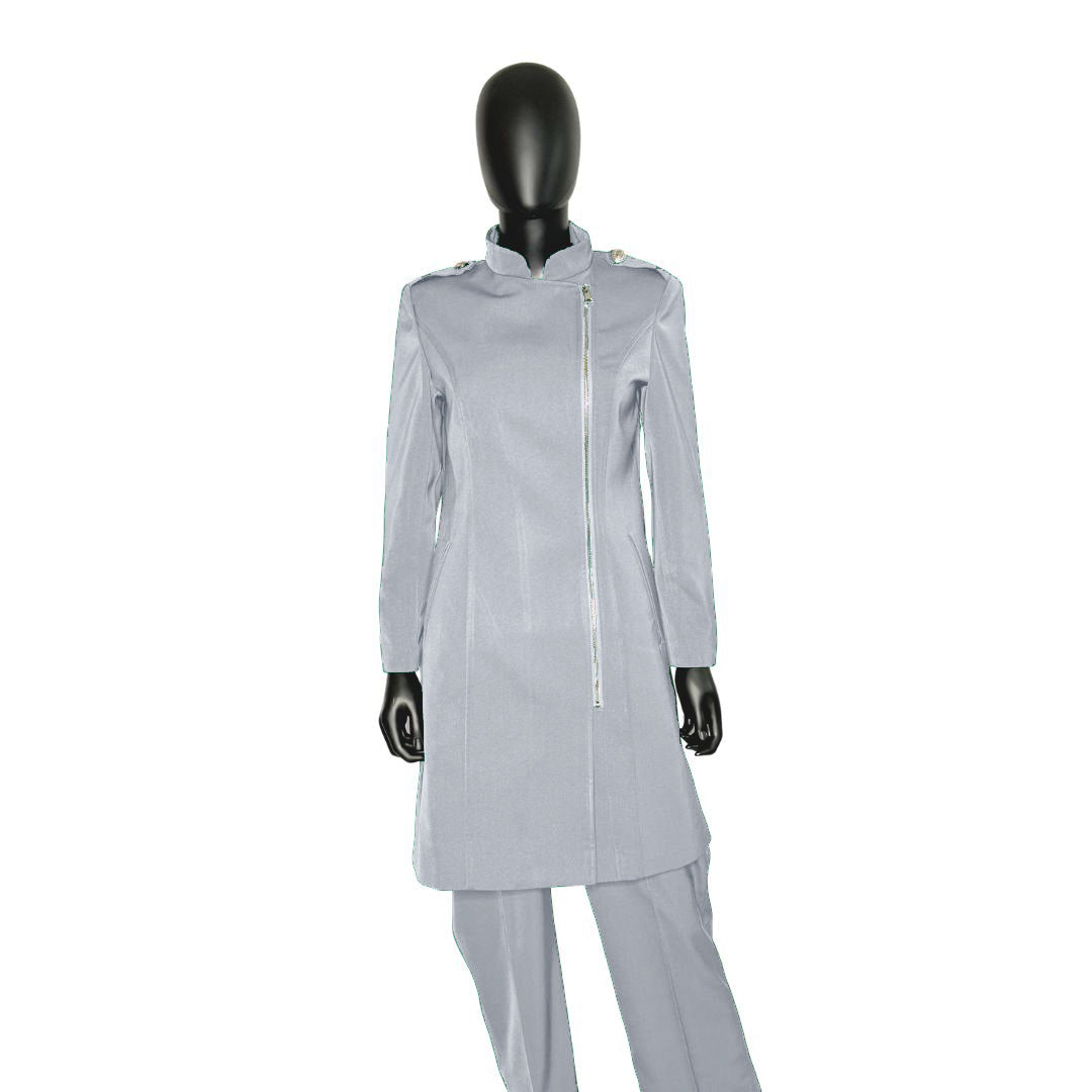 Whole body front view of the Aneesah three-piece northern droplet garment on a mannequin, designed for Muslim sisters in the Nation of Islam who value women's modest clothing.